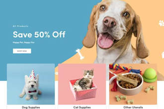 design private label pet shopify store home decor eco friendly store website