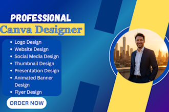 create canva website design social media design landing page presentation design