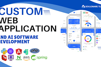 custom ai software, software developer, fulk stack web application developer