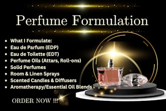 formulate perfume, fragrance oil blend, cologne product aromas and auras