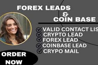deliver converted  live crypto email list forex leads coinbase leads bank lead