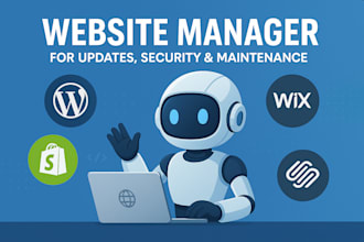 manage, update, maintain, optimize, fix wordpress shopify wix website