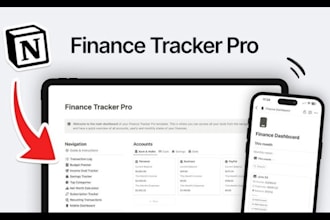 design custom financial trackers, savings income expenses notion excel templates