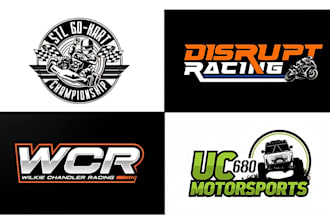 create a professional logo in a modern racing style