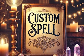 cast a powerful custom wish spell for you to achieve your goal