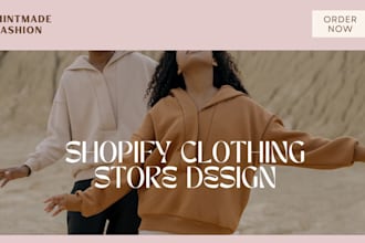 design shopify clothing store, clothing website, fashion store, jewelry website