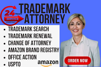 be your US licensed trademark attorney for office action, registration, patent