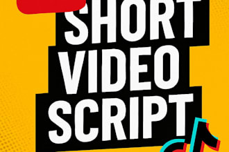 write short and engaging video scripts for tiktok or youtube shorts