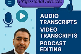 transcription professional rewriting of audio, video interviews and podcasts