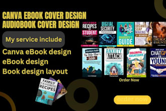 canva ebook design cookbook design journal book guidebook children book design