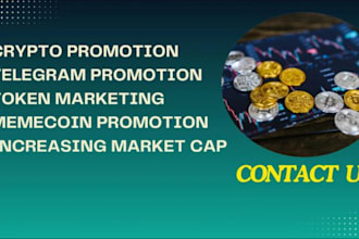 do organic crypto token marketing, twitter sol, nft, dex, ico telegram promotion