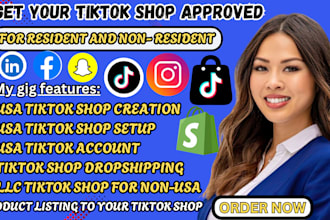create usa tiktok shop us tiktok account usa tiktok shop business representative