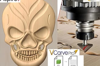 create precise 2d and 3d cnc designs in aspire, vcarve pro, and artcam