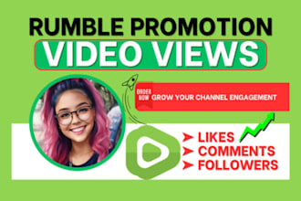 promote and grow your rumble channel to get active followers and live stream