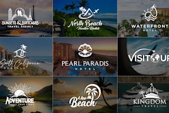 design modern travel, hotel, vacation and agency logo