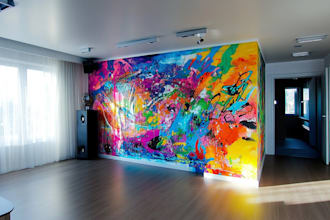 create wall art, amazing mockup,  graffiti art design