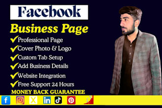 create, setup and manage your facebook business page or fix issues