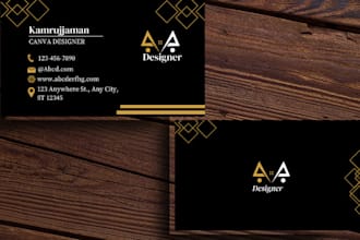 create editable canva templates and modern  business card design