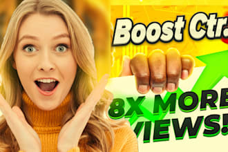 design attractive clickbait amazing youtube thumbnail in 3hr