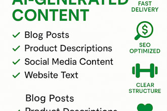 write SEO blog posts, product descriptions or social media content using ai