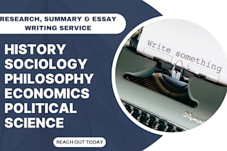 help with history, sociology, philosophy, economics and political science tasks