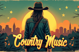sing country ballad music with acoustic guitar, country nashville piano
