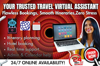 organize trips, bookings, and itineraries as your travel VA