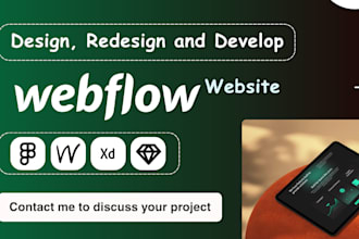 design or develop webflow website, figma to webflow, webflow landing page