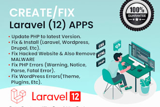 do web application in PHP laravel codeigniter website