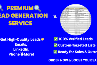 provide premium business leads and warm contact list for high conversions