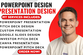 design powerpoint presentation pitch deck design google slide canva presentation