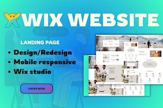 be your wix expert, design wix website, wix landing page, redesign wix