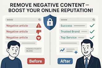 publish high authority positive articles to remove negative content
