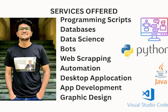 script java python c cpp sql database coding, socket programming