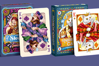 custom 52 deck of playing card game poker cards card box mockup design rulebook