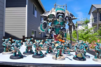 kitbash 3d miniature, miniature painting, warhammer 40k model tabletop model