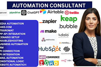 do zapier make com gohighlevel hubspot airtable wix asana woocommerce n8n API