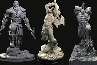 sculpt action figure 3d model character miniature statue toys props 3d printing
