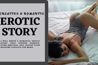 write romance, erotica, kinky piece for you