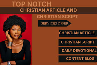 write christian article blog content christian script daily devotional