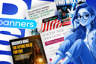 design social media creatives, banners and ads