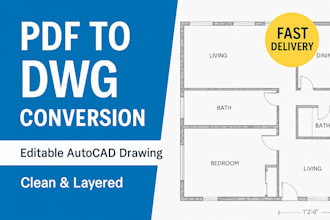 convert your PDF or image to editable dwg