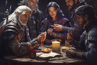 draw your dnd character, party, or oc