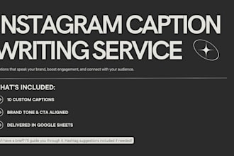 write creative and brand aligned instagram captions only