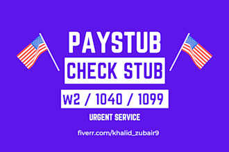 fast, reliable pay stub, w2, 1099, 1040, and adp check stub services