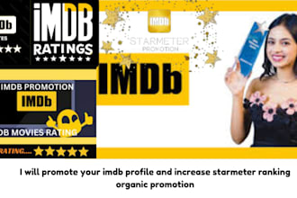 promote your imdb profile and increase starmeter ranking organic promotion