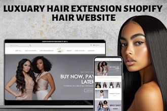 build hair website hair salon spa barbershop store hair extension shopify store