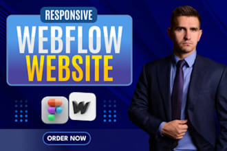 build responsive webflow website, figma to webflow developer, customize template