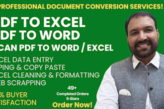 convert pdf to excel, pdf to word, handwriting to excel, excel data entry
