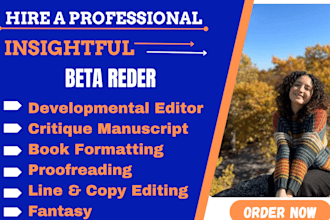 beta read and critique your fiction, non fiction, children book, novel, memoir